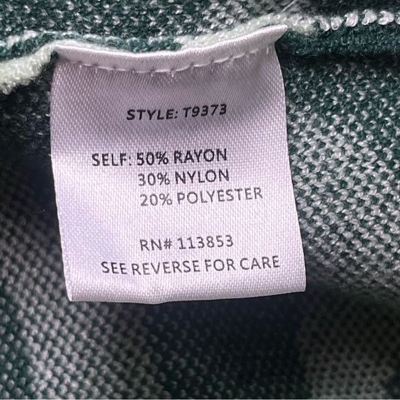 Sugar Lips Zebra Print Crew Neck Sweater Green Size XS - Picture 5 of 6